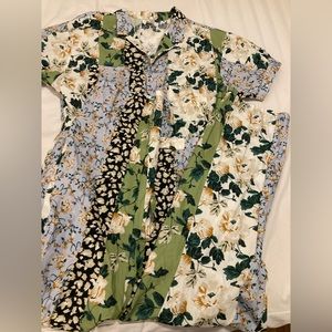 dRA Anthropologie Mixed-pattern jumpsuit